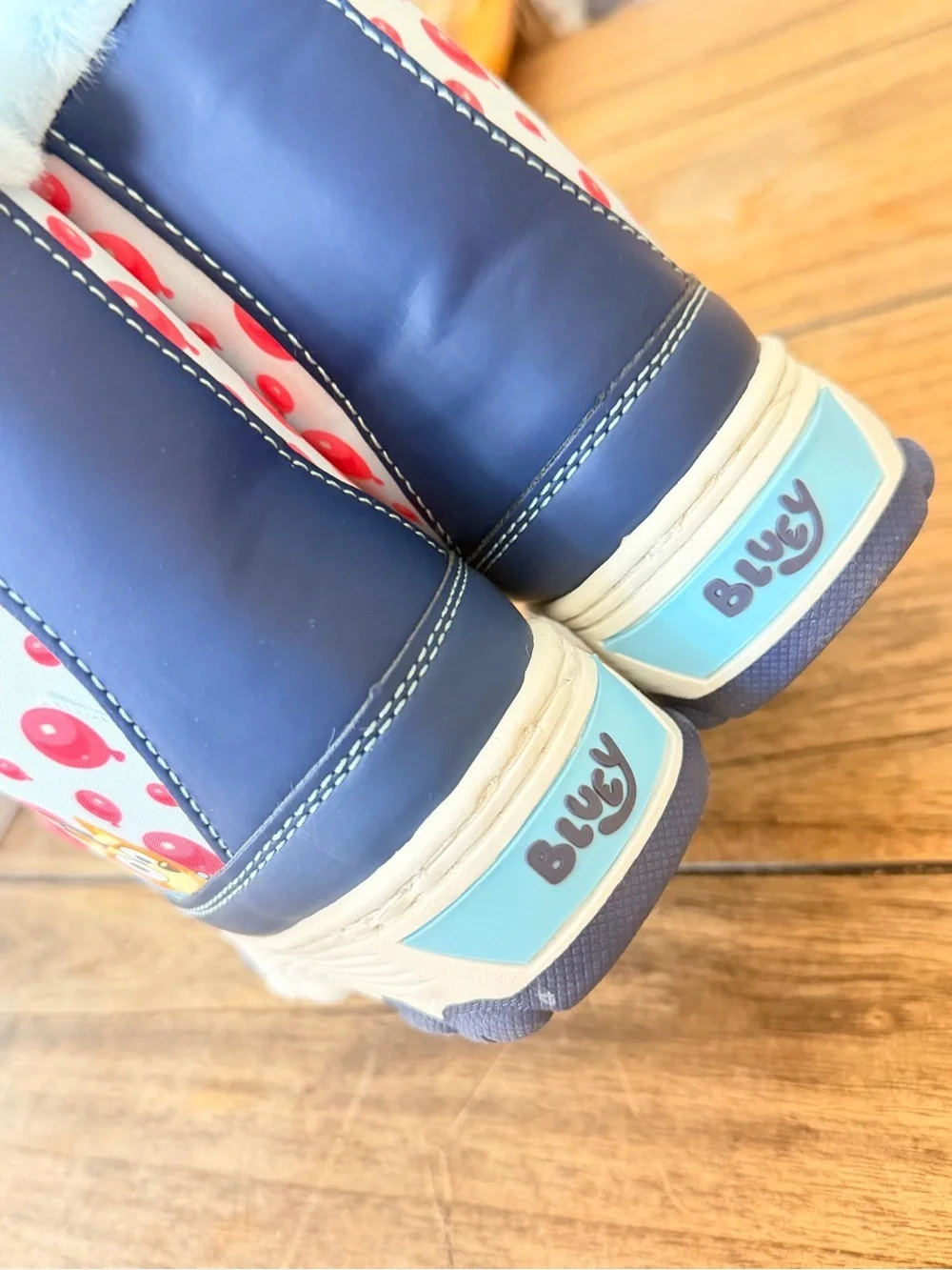 Bluey Toddler Kids Winter Boots with Faux Fur Trim size 9